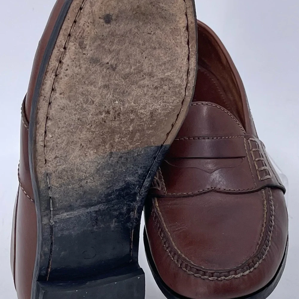 Cole Haan Bowman Penny Loafer Slip On Saddle‎ Tan Brown Men’s 10.5 D C01251 - Picture 8 of 9